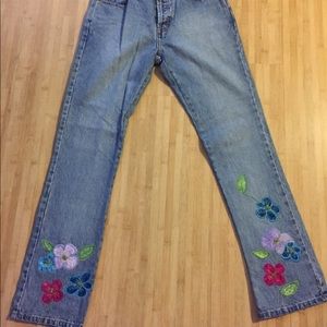 Gap Jeans with embroidered flowers